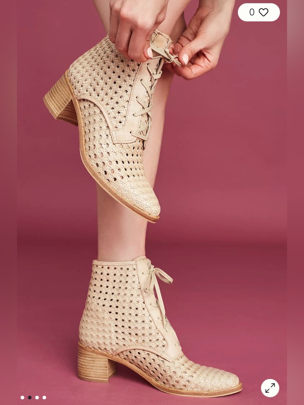 EUC Freda Salvador Woven Cream Ace Boots Sz 11